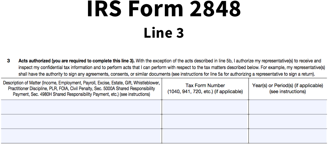 Tips For Filling Out Irs Form 2848 Power Of Attorney And Declaration